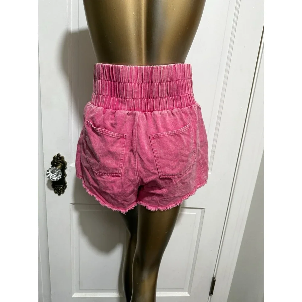 New In Brand Pink Womens Shorts Size Medium Cut Off Summer